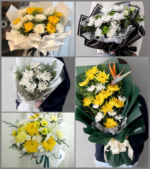 山东莱芜莱城区苗山镇苗山一村白事花束代送